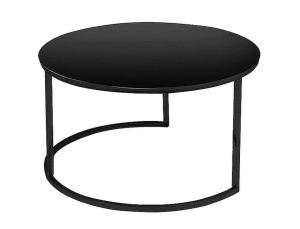 SET 2 MASUTE DE CAFEA ATLANTA D, 60/80 CM, NEGRU/NEGRU MAT, BLAT DIN STICLA SECURIZATA SI CADRU DIN METAL, STIL MODERN - Img 3