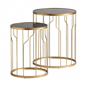 SET 2 MASUTE DE CAFEA BODAJK REF. 28909, DIN METAL SI MARMURA SINTETICA, STIL MODERN, VIC - Img 2