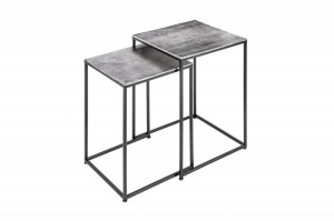 SET 2 MASUTE DE CAFEA, ELEMENTS NEGRU/ARGINTIU, DIN METAL, DESIGN INDUSTRIAL - Img 6