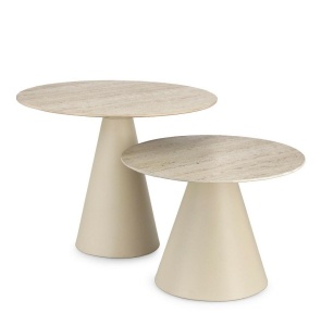 SET 2 MASUTE HARDY BEJ, CONFECTIONAT DIN CERAMICA SI OTEL, STIL MODERN