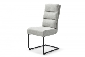 SET 2 SCAUNE DINING, CANTILEVER, DIN TEXTIL GRI DESCHIS, STIL MODERN