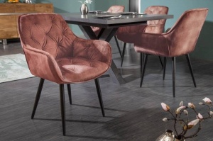 SET 2 SCAUNE DINING DIN CATIFEA, MILANO, CATIFEA SI SUPORT DIN METAL, MARO, ARTIM GROUP SELECTION
