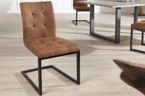 SET 2 SCAUNE DINING SAU BIROU NEGRU/CONIAC OXFORD 36961 - DESIGN VINTAGE/INDUSTRIAL