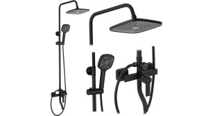 SET DE DUS ARGUS, NEGRU MAT, DIN ALAMA, CALITATE SUPERIOARA
