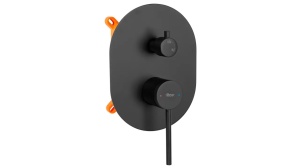 SET DE DUS INCASTRAT REA OVAL + BOX, NEGRU, DIN ALAMA, CALITATE SUPERIOARA - Img 2