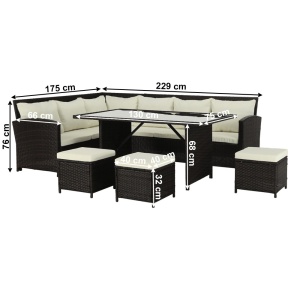 SET GRADINA STARK NEW, MARO/CREM, STIL MODERN, TK - Img 5