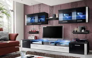 SET MODULAR LIVING CU LED ZOOM 23 ZW ZO STIL MODERN ASM