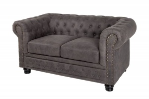SOFA CHESTERFIELD II 150CM, 2 LOCURI, GRI ANTICHIZAT, ARTIM GROUP SELECTION - Img 6