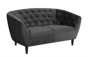 SOFA CONFORTABILA, RIA 2 GRI INCHIS, CU TAPITERIE DIN TEXTIL SI LEMN, STIL SCANDINAV B2 - Img 2