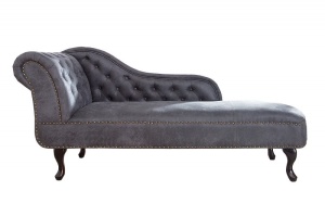 SOFA STIL ENGLEZESC GRI ANTIC CHESTERFIELD 37475 - DESIGN VINTAGE - Img 5
