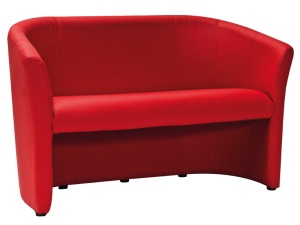 SOFA TM-2, ROSU, CU TAPITERIE DIN PIELE ECOLOGICA, STIL MODERN, SIGNAL - Img 1