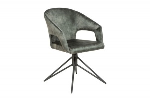 STOC !!! SET 2 SCAUNE ROTATIV PIVOTANT, ETERNITY, COD 40498, TAPITERIE CATIFEA VERDE INCHIS, DESIGN RETRO - Img 10