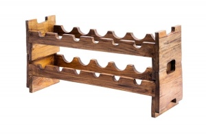 SUPORT DE VIN HEMINGWAY 70 CM 39556 DIN LEMN MASIV DE MAHON STIL VINTAGE - Img 6