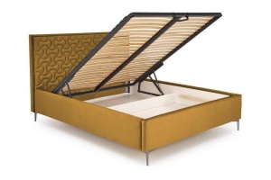TABLIE PAT, MODULO W2 160, GALBEN MUSTAR, MONOLIT 48, TAPITATA IN CATIFEA - Img 5