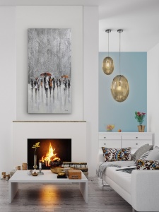 TABLOU CANVAS LLUEVE, 70x140 CM, STIL MODERN