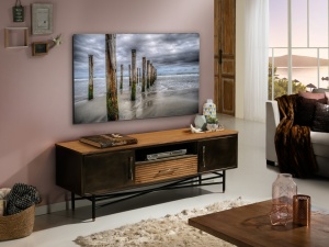 TABLOU DECORATIV MAREA BAJA, 130x80 CM, DIN STICLA SECURIZATA, STIL MODERN
