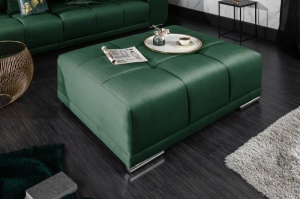 TABURET MODERN SI CONFORTABIL 110CM, ELEGANCIA CATIFEA VERDE SMARALD, COD 40158