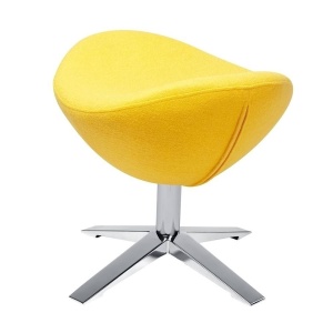TABURET-SUPORT PENTRU PICIOARE GALBEN5/CROM EGG SZEROKI, STIL MODERN B2 - Img 2