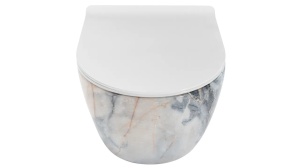 VAS DE TOALETA SUSPENDAT REA CARLOS SLIM GRANIT SHINY, IMITATIE GRANIT, DIN CERAMICA, CALITATE SUPERIOARA - Img 4