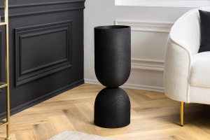VAZA FLORI, SANDGLASS XL 70CM, DIN METAL, NEGRU, DESIGN INDUSTRIAL - Img 7