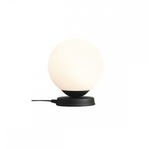 VEIOZA BALL M, 23 CM, NEAGRA, DIN STICLA SI METAL, STIL MODERN
