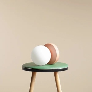 VEIOZA BALL S, 17 CM, CORAL, DIN STICLA SI METAL, STIL MODERN - Img 2
