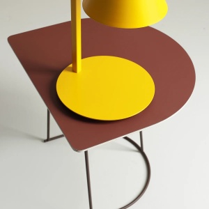 VEIOZA FORM, 40 CM, GALBENA, DIN METAL, STIL MODERN - Img 3