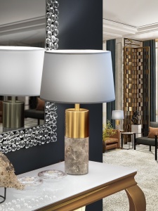 VEIOZA LED LUCIAN, 788366, DIN MARMURA, METAL SI TEXTIL, STIL CLASIC, SCHULLER