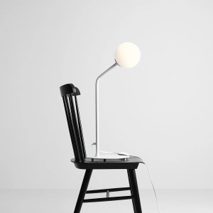 VEIOZA PURE, 62 CM, ALBA, DIN STICLA SI METAL, STIL MODERN