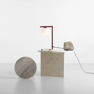 VEIOZA ZAC, 39 CM, ROSIE, DIN STICLA SI METAL, STIL MODERN - Img 4