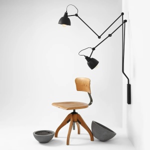 APLICA AIDA, 2 BRATE, 190 CM, NEAGRA, DIN METAL, STIL MODERN - Img 4