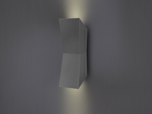 APLICA EXTERIOR KEOPS, 24 CM, GRI INCHIS/OPAL, DIN ALUMINIU SI STICLA, STIL MODERN - Img 2