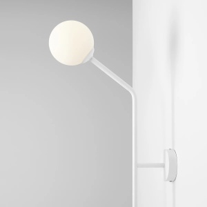 APLICA PURE, 2 BRATE, 99 CM, ALBA, DIN STICLA SI METAL, STIL MODERN - Img 2