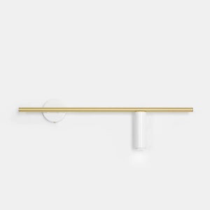 APLICA TREVO, 17 CM, ALB/ALAMA, DIN METAL, STIL MODERN