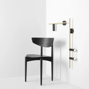 APLICA TREVO, 17 CM, NEGRU/ALAMA, DIN METAL, STIL MODERN - Img 4