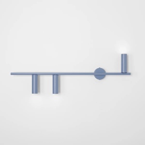 APLICA TREVO, 3 BRATE, 26 CM, ALBASTRA, DIN METAL, STIL MODERN