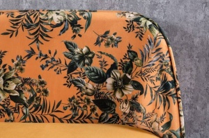 BANCA BOUTIQUE, DIN CATIFEA SI METAL 130CM, GALBEN, COD 41705 - Img 3