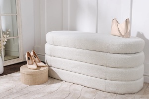 BANCA CU SPATIU DEPOZITARE, VOQUE 115CM, MATERIAL BOUCLE, ARTIM GROUP SELECTION