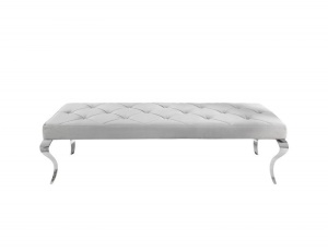 BANCHETA, 170CM, BAROCK 170CM, ARGINTIE, DESIGN MODERN - Img 8