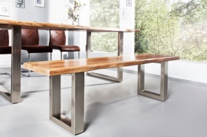 BANCUTA DIN LEMN MASIV MAMMUT DESIGN VINTAGE - Img 4