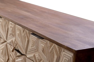 BUFET 6887, MARO/NEGRU, DIN LEMN DE MANGO SI METAL, STIL VINTAGE G&C - Img 3