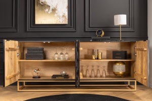 BUFET/COMODA LIVING 177CM, VULCANO, LEMN DE MANGO SI CADRUL DIN METAL, ARTIM GROUP COLLECTION - Img 2
