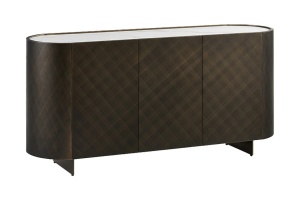BUFET LIVING 150CM, REFLECTION, BRONZ/NEGRU, DIN LEMN MASIV SI CERAMICA, DESIGN 3D, ARTIM GROUP SELECTION - Img 4