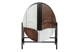 BUFET LIVING, VODO 120CM, LEMN MASIV DE MANGO SI SUPORT METALIC