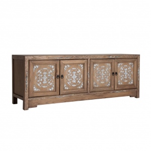 BUFET MACAO REF. 27018, DIN LEMN MASIV DE PIN RECICLAT, STIL VINTAGE ORIENTAL, VIC