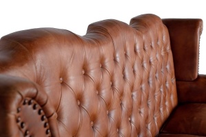 CANAPEA 1195, MARO, DIN PIELE NATURALA, STIL CHESTERFIELD G&C - Img 2