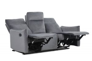 CANAPEA CONFORTABILA TRAVIS 3, GRI 14, TAPITERIE DIN CATIFEA, CU FUNCTIE DE RABATARE, STIL MODERN, SIGNAL - Img 3