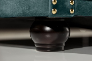 CANAPEA DEOSEBITA, CHESTERFIELD 205CM, COD 43091, DIN LEMN MASIV SI CATIFEA, DESIGN MODERN - Img 5