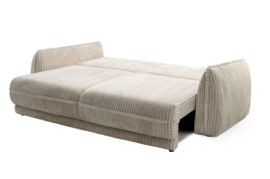 CANAPEA EXTENSIBILA NOA, CONFECTIONATA DIN TEXTIL, ARCURI SI SPUMA, BEJ, STIL MODERN - Img 3