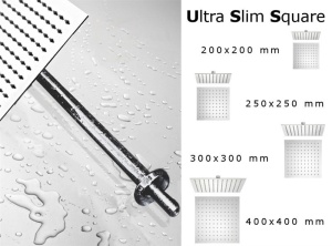 CAP DUS REA, ULTRA SLIM, SQUARE, 20X20, CROM, CALITATE SUPERIOARA, REA